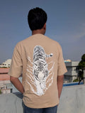 White tiger oversized tee